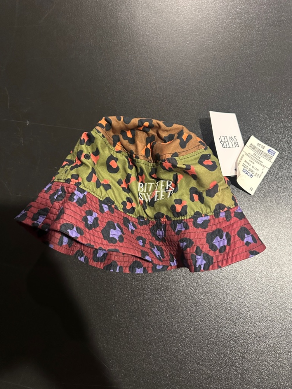 Multicolor Leopard-Print Bucket Hat